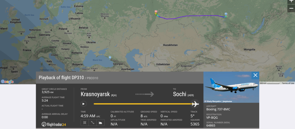 Pobeda flight DP310 diverted to Yekaterinburg due to airframe vibrations